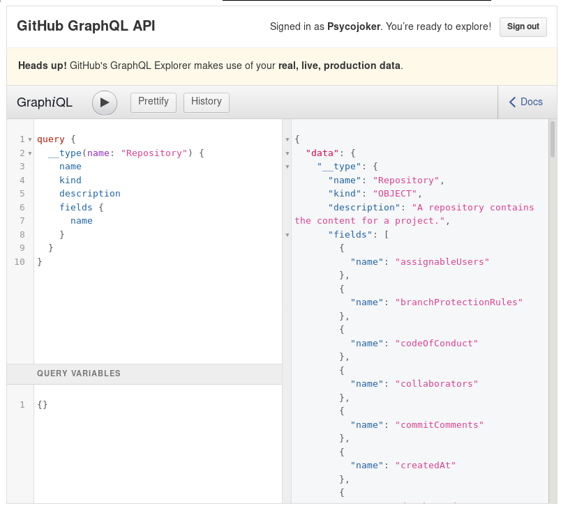 github graphql explorer